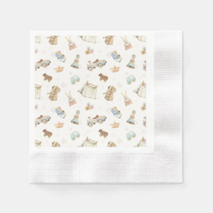 Boho Baby Shower Vintage Toys Coined Napkins