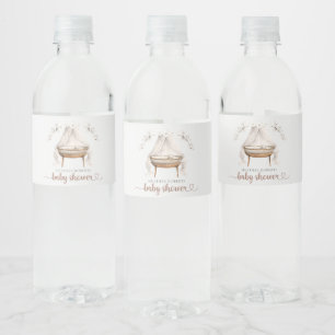 Boho Baby Shower Water Bottle Labels Neutral