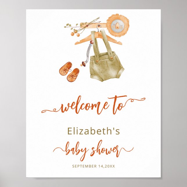 Boho Baby Shower Welcome Poster (Front)