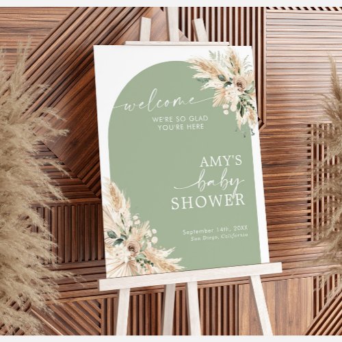 Boho Baby Shower Welcome Sign Gender Neutral Baby Foam Board