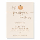 Boho Baby Shower Welcome Sign, Modern Pampas Grass