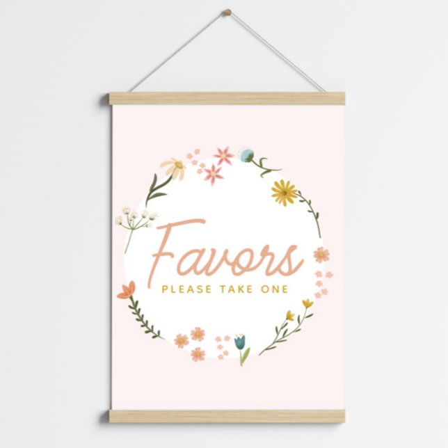 Boho Baby Shower Wildflower Favor Poster (Creator Uploaded)