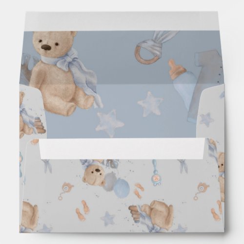 Boho baby teddy bear envelope