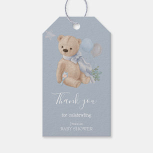 Boho baby teddy bear Gift Tags