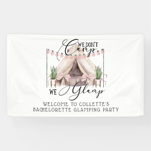 Boho Bachelorette Glamping Party Banner