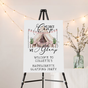 Boho Bachelorette Glamping Party Welcome Foam Board