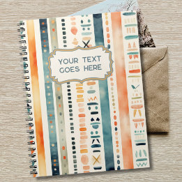Boho Back to School Custom Text Notebook