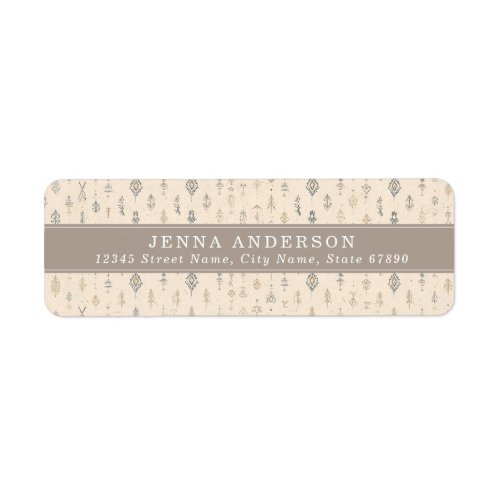 Boho Background Address Label