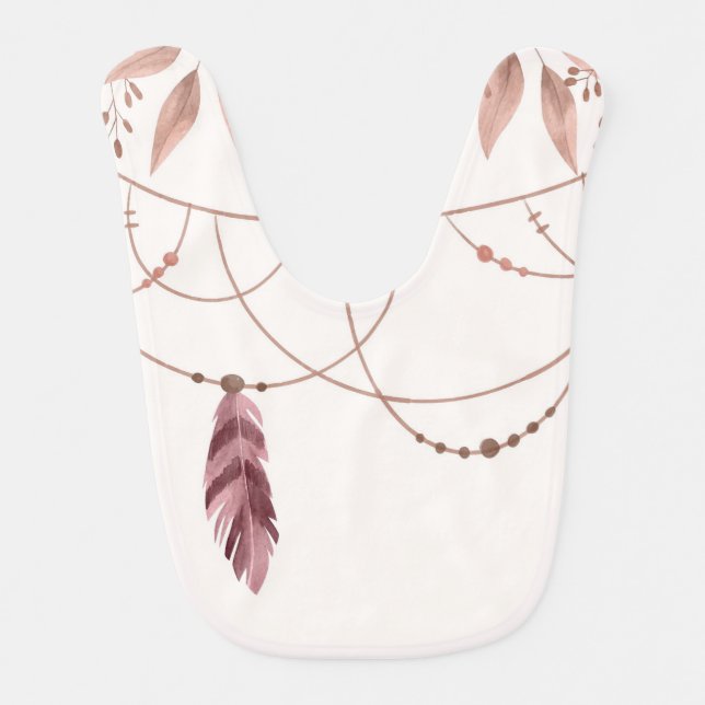 Boho Background Baby Bib (Front)
