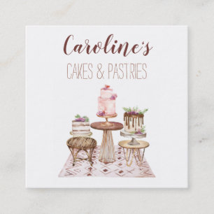 Boho Baking Bakery Boutique, Cupcakes & Pastries S Square Business Card