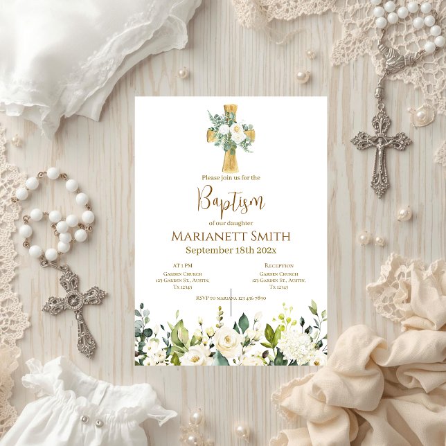 Boho Baptism  Invitation (Creator Uploaded)