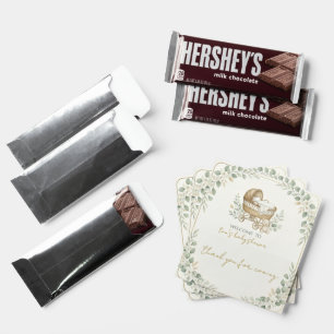 Boho Bassinet Greenery Baby Shower Hershey Bar Favors
