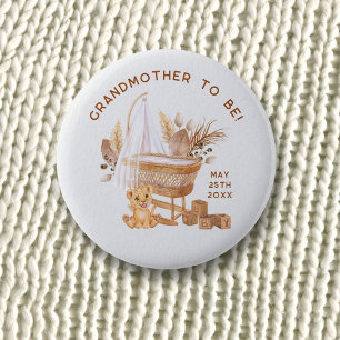 Boho Bassinet Nursery Baby Shower Special Guest Button