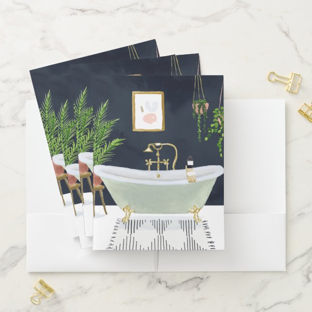 Boho Bath I Pocket Folder (In Situ)