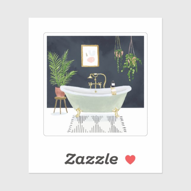 Boho Bath I Sticker (Sheet)
