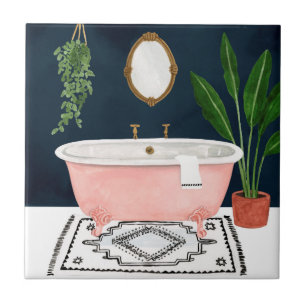 Boho Bath II Ceramic Tile