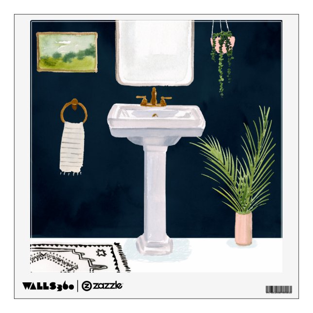 Boho Bath Sinks I Wall Decal (Front)