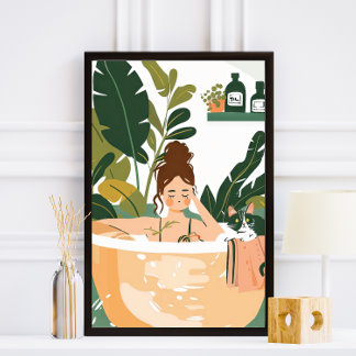 Boho Bathtub Oasis Photo Print