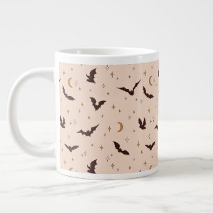 Boho Bats and Stars Halloween Pattern Giant Coffee Mug