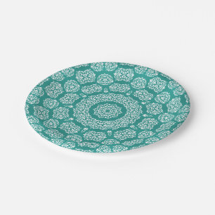 Boho Bazaar, Mix & Match Cerulean Pattern Paper Plates