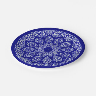 Boho Bazaar, Mix & Match Cobalt Pattern Paper Plates