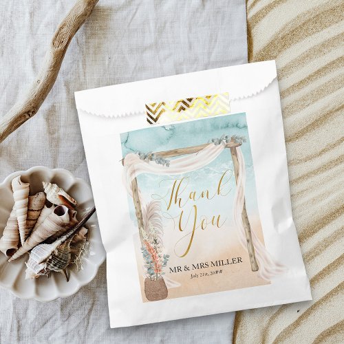 Boho Beach Arch Destination Wedding  Favor Bag