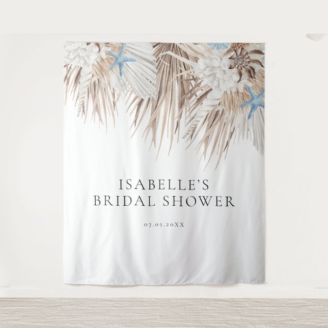 Boho Beach Bridal Shower Backdrop (Front)