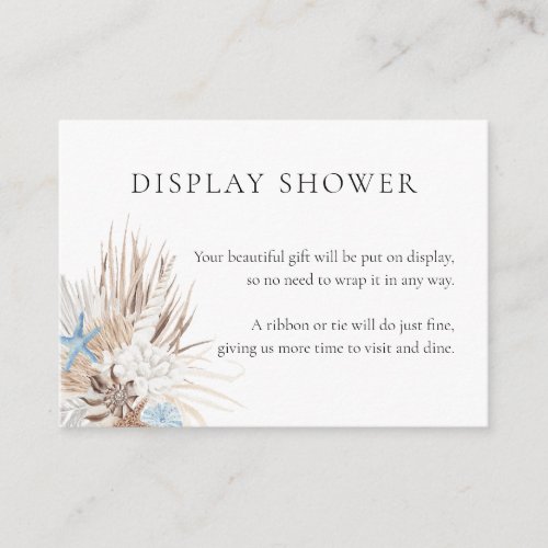 Boho Beach Bridal Shower Enclosure Card