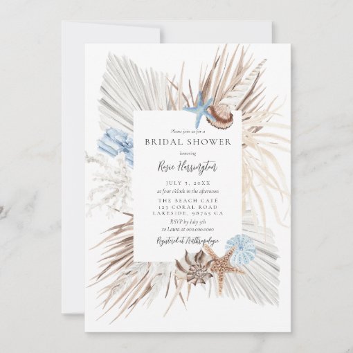 Boho Beach Bridal Shower Invitation Zazzle