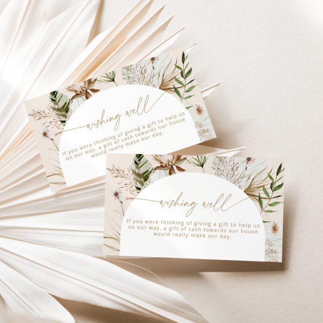 Boho beach bridal shower wishing well enclosure card (Creator Uploaded)