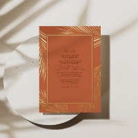 Boho Beach Coastal & RSVP QR Code Wedding Gold