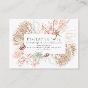 Boho Beach Coral Reef Display Shower Enclosure Card