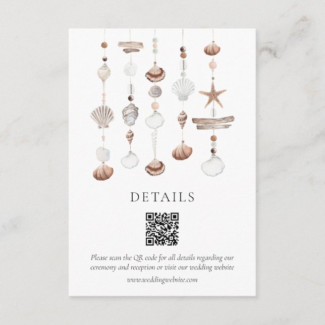 Boho Beach Details Enclosure Card (Front)