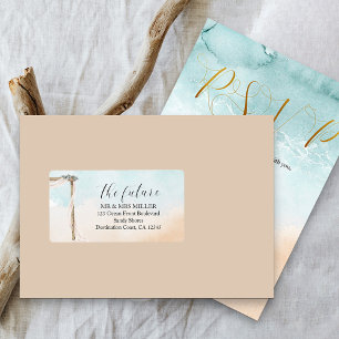 Boho Beach future Mr and Mrs Return Address Label