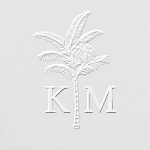 Boho Beach Palm Tree Monogram Embosser