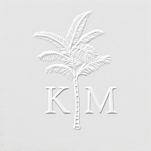 Boho Beach Palm Tree Monogram Embosser