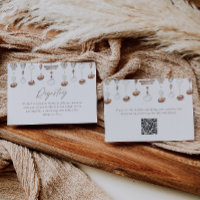 Boho Beach Registry QR Code Enclosure Card
