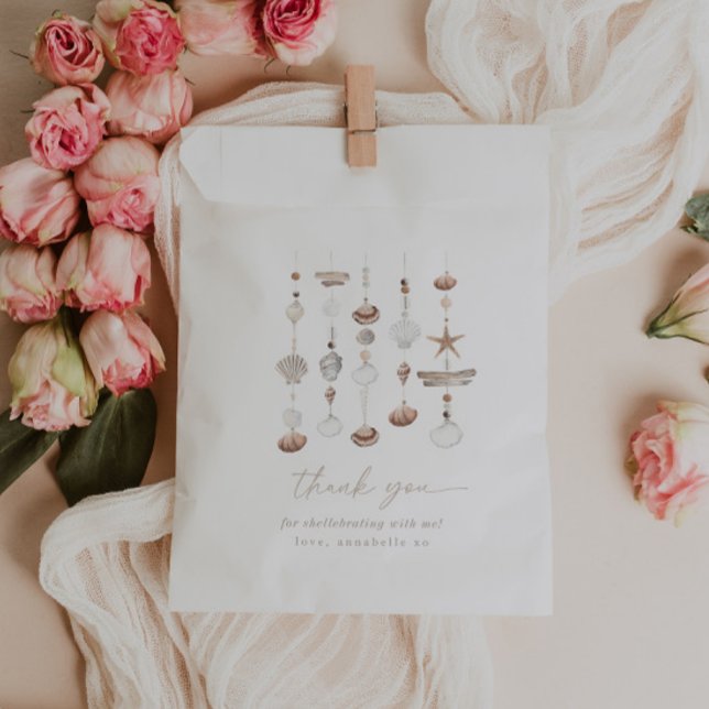 Boho Beach Shell Baby Shower Favor Bag (Zazzle Ocean Shell Baby Shower Favor Bag)
