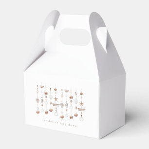Boho Beach Shell Baby Shower Favor Boxes