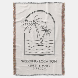 Boho Beach Wedding Blanket for Bride & Groom