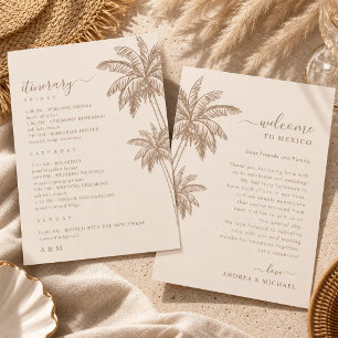 Boho Beach Wedding Welcome Letter Itinerary Card