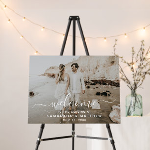 Boho Beach Wedding Welcome Sign