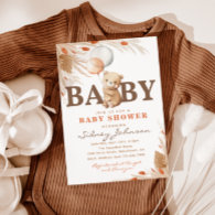 Boho Bear Baby Shower Invitation | Bear Shower