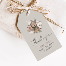 Boho Bear Baby Shower Thank You Gift Tags