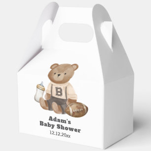 Boho Bearly Wait Football Sport Boy Baby Shower Favor Boxes