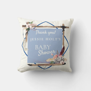 Boho Beautiful Southwestern Baby Shower Throw Pillow