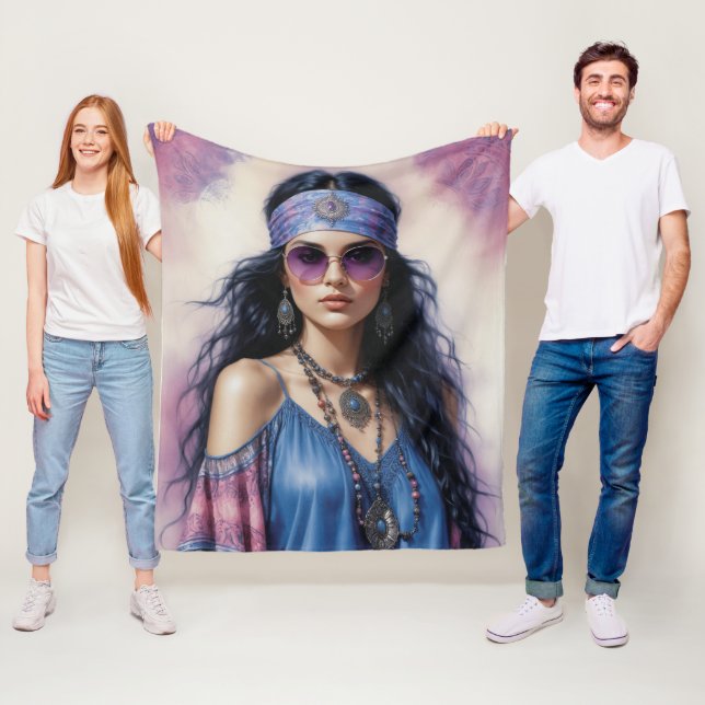 Boho Beauty Fleece Blanket (In Situ)