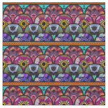 Boho Beauty, Purple, Aqua, Violet, Repeat Pattern Fabric