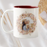 Boho Bee Watercolor Wildflower Custom Photo Mom Two-Tone Coffee Mug<br><div class="desc">With a boho watercolor floral design and honey bee graphic these photo mugs are perfect for Mothers Day. Find matching items in my shop.
Stock photo from Freepik</div>