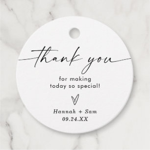 Boho Beige Bridal Shower Thank You Favor Tags